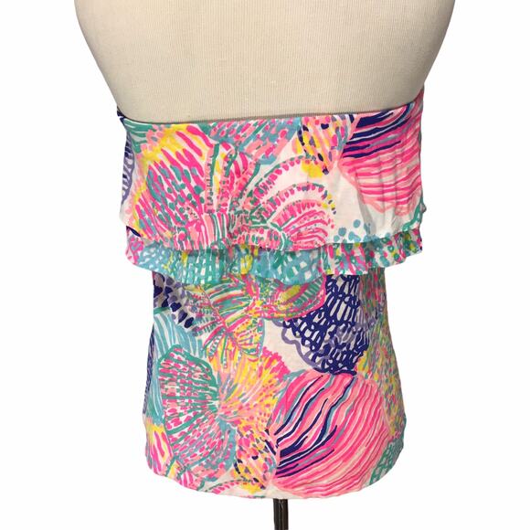 Lilly Pulitzer ROAR OF THE SEAS Strapless Tube Top Strapless blouse women’s XXS - Picture 5 of 7